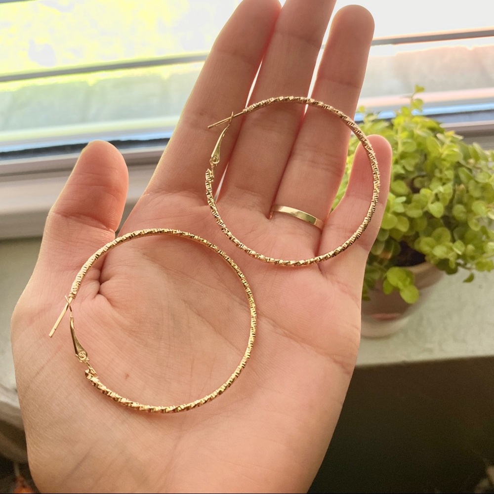 New! Large Gold Hoop Earrings